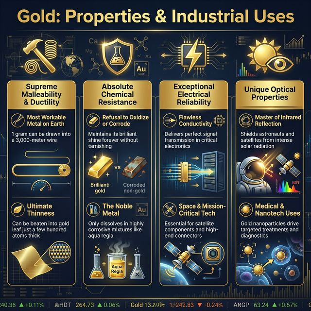 Gold physical properties and industrial uses